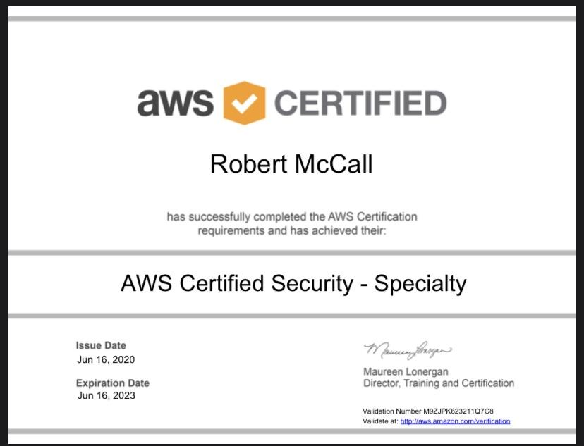 AWS Certified Security Specialty Certification